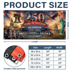 USA 250th Anniversary Land Of Liberty - Personalized Horizontal Banner
