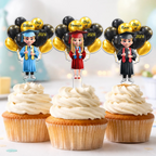 3D Effect Happy Graduation Woman Man - Personalized Acrylic Cake Topper