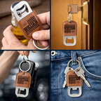 Stars And Stripes 250 Years Of Freedom - Personalized Leather Bottle Opener Keychain