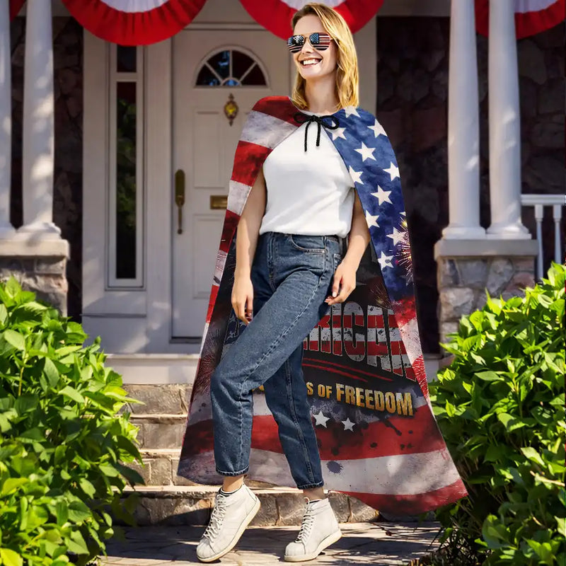I Identify As An American 250 Years Of Freedom - Personalized Costume Cape