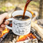 And So The Adventure Begins - Personalized Enamel Mug
