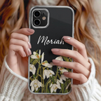 Faux Pressed Birth Flower - Personalized Clear Phone Case
