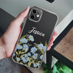 Faux Pressed Birth Flower - Personalized Clear Phone Case