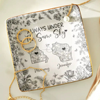 Always Under The Same Sky Toile Pattern - Personalized Ring Dish