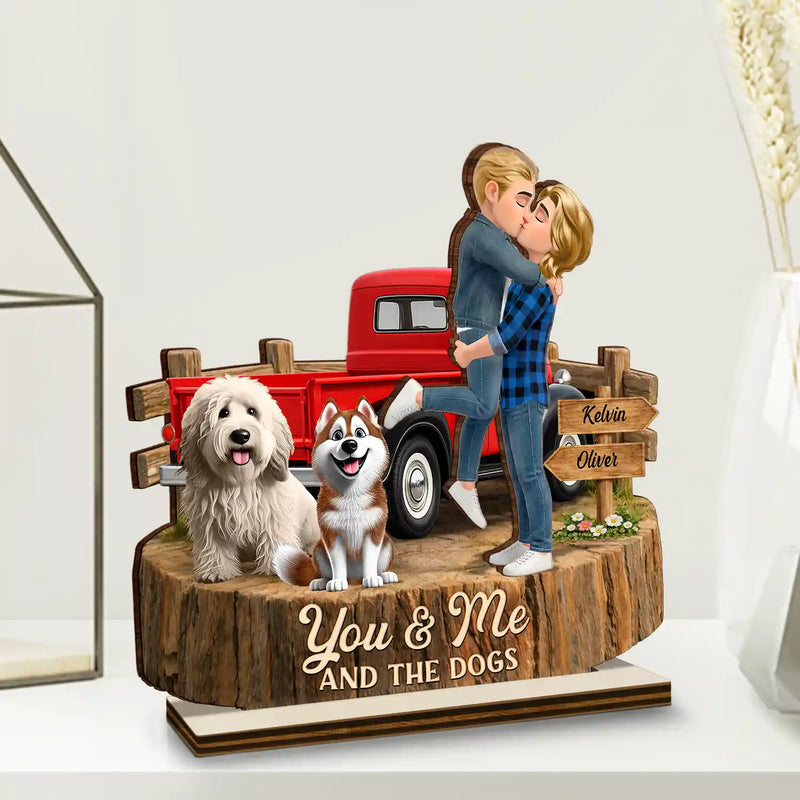 Flannel Standing Couple You And Me We Got This - Personalized Custom Shaped Wooden Plaque