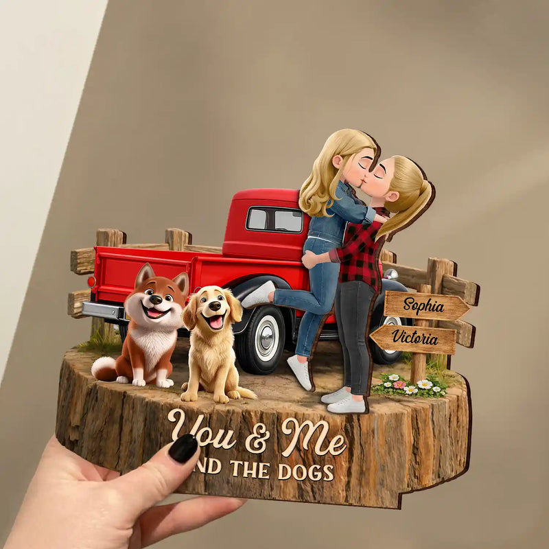 Flannel Standing Couple You And Me We Got This - Personalized Custom Shaped Wooden Plaque