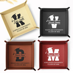 Congrats Grad Initial Name - Personalized Leather Valet Tray