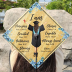 I Am Amazing Capable Strong - Personalized Graduation Cap Topper