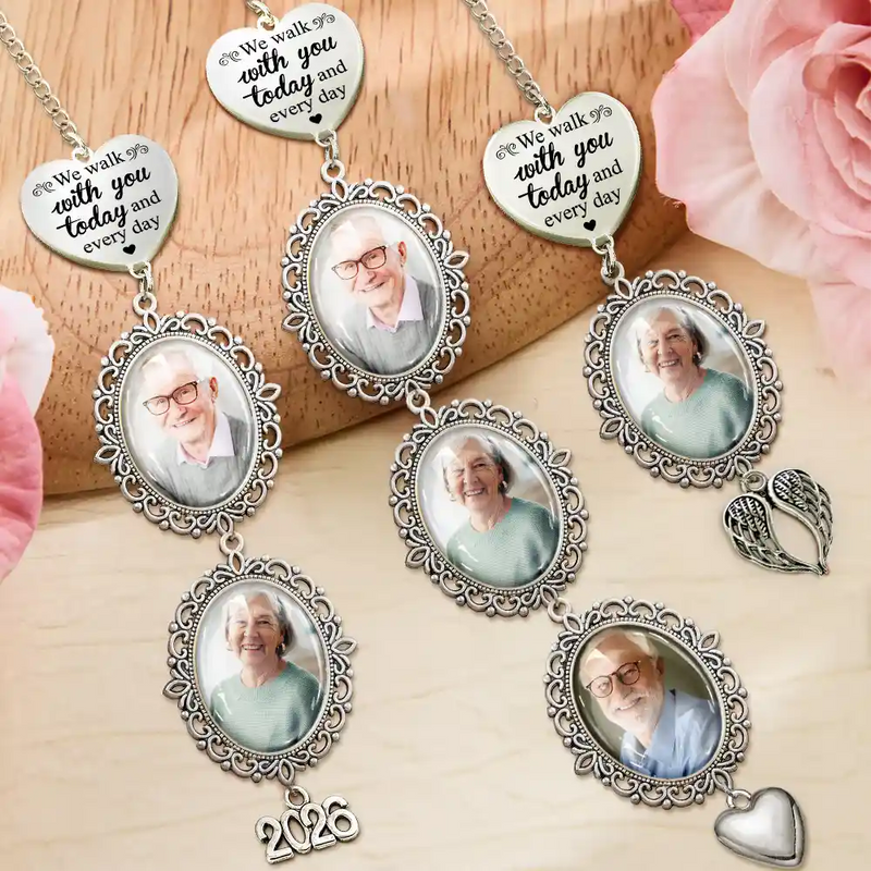 Custom Photo Graduation Walking Beside You Memorial - Personalized Graduation Tassel Charm