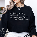 Custom Mom Grandma Est Year Sweatshirt