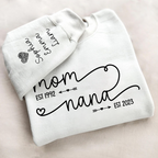 Custom Mom Grandma Est Year Sweatshirt