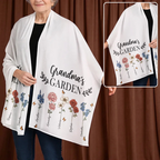 Grandma's Garden Birth Flowers - Personalized Lightweight Soft Shawl