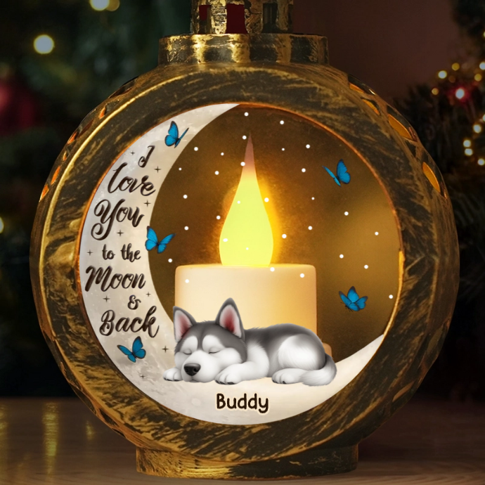 Custom Candlelight Lantern Ornament - Personalized Pet Christmas Memorial Sympathy Gifts For Dogs - Forever My Little Star
