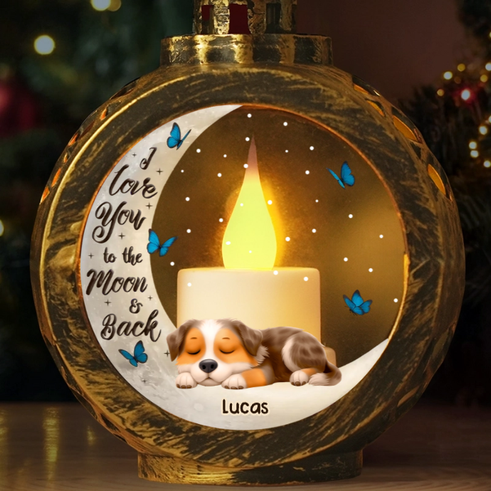 Custom Candlelight Lantern Ornament - Personalized Pet Christmas Memorial Sympathy Gifts For Dogs - Forever My Little Star