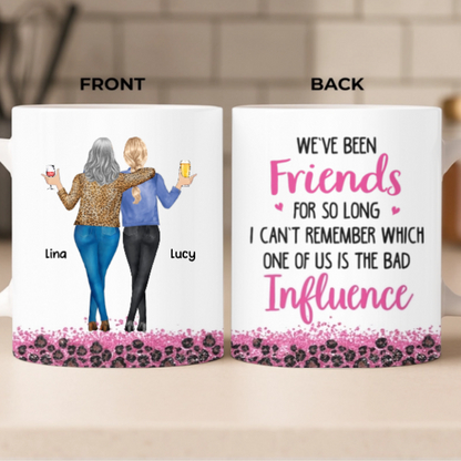 Custom Mug - Personalized Best Friend Christmas Birthday Gifts For Women, Besties, Sisters, BFF - Life Is Better With Besties