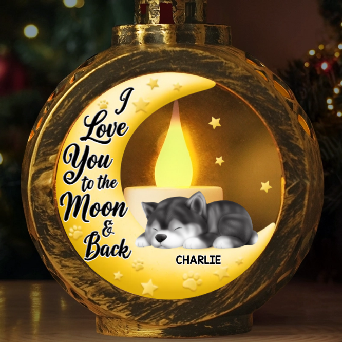 Custom Candlelight Lantern Ornament - Personalized Pet Christmas Memorial Sympathy Gifts For Dogs - Love Never Fades