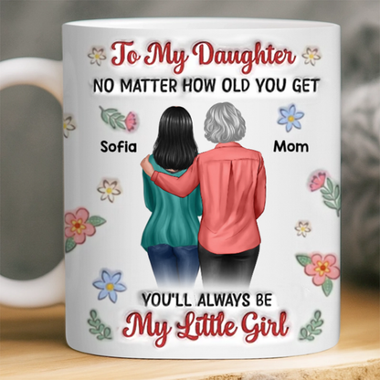 Custom Mug - Personalized Birthday Gifts For Dad, Mom, Daughter - Love Grows In Every Embrace