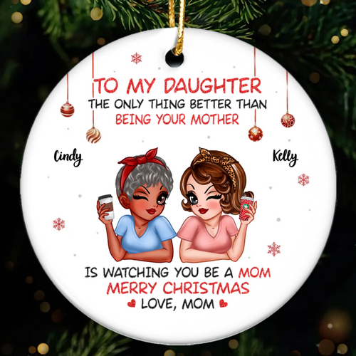 To My Daughter Son Merry Christmas Personalized Acrylic Ornament, Christmas Gift For Daughters, Sons