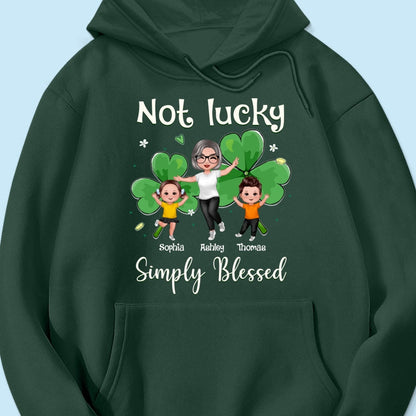 Not Lucky Simply Blessed Grandma Life St. Patrick's Day Personalized Shirt