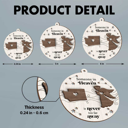 Someone In Heaven Is Never Too Far Away Memorial Keepsake Personalized 2-Layer Wooden Ornament