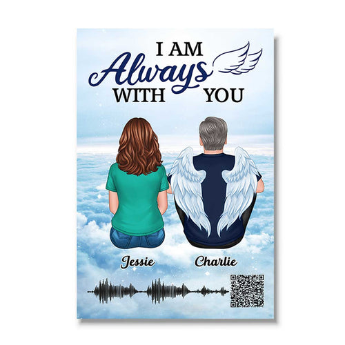 Always With You Sky Cloud Voicemail Voice Message QR Code Personalized Vertical Poster