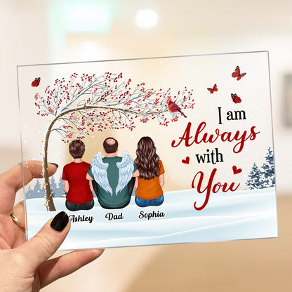 Berry Tree Cardinal Whole Back View Family Sitting Remembrance Gift Memorial Personalized Acrylic Plaque