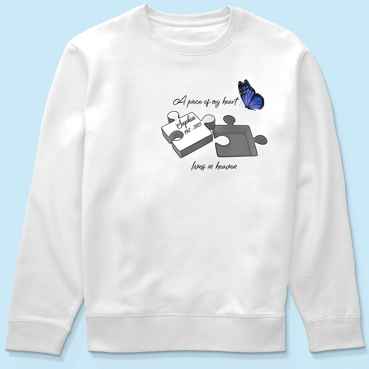 A Piece Of My Heart Lives In Heaven Memorial Gift Personalized Shirt