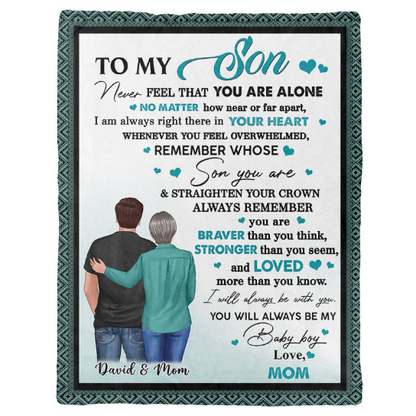 To My Son My Daughter Christmas Gift Personalized Fleece Blanket