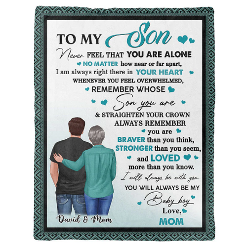 To My Son My Daughter Christmas Gift Personalized Fleece Blanket