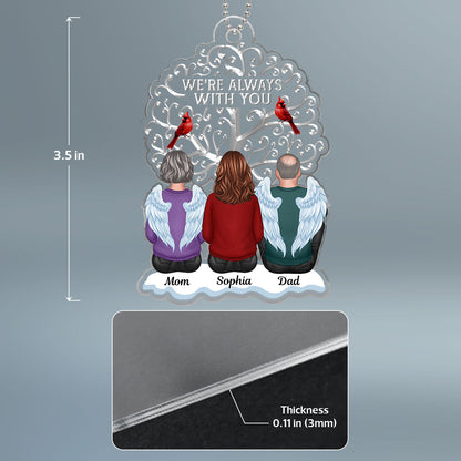 Memorial Tree Cardinal Remembrance Keepsake Personalized Acrylic Ornament