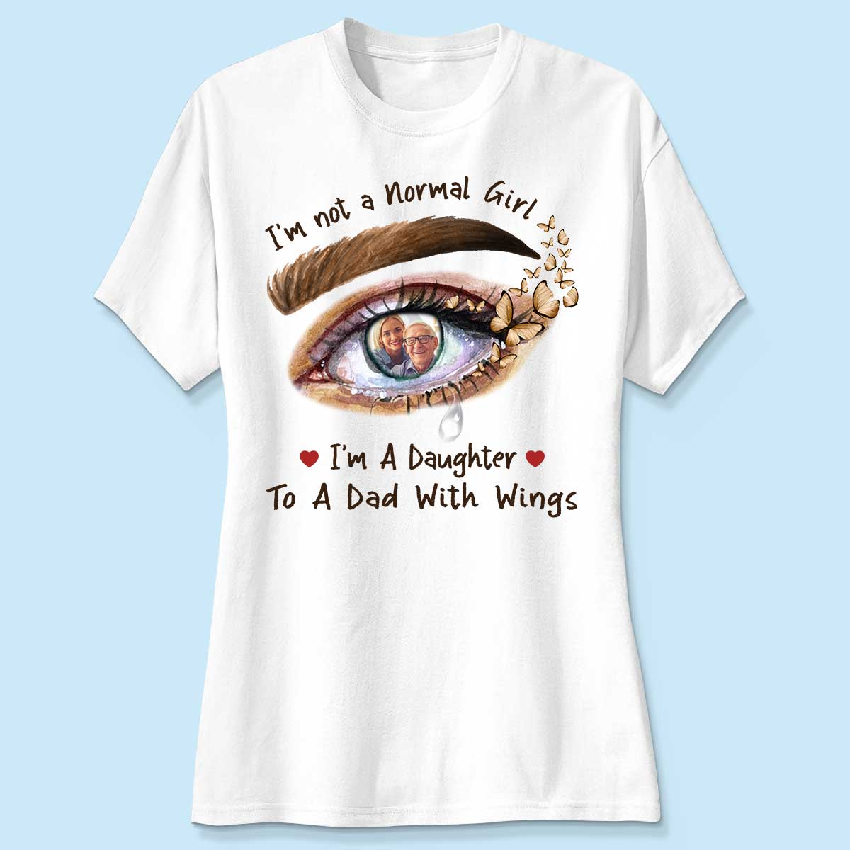 A Daughter To A Dad With Wings Personalized Memorial Shirt