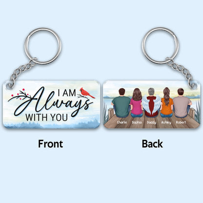 Lake Landscape Always With You Whole Family Memorial Remembrance Gift Personalized Acrylic Keychain