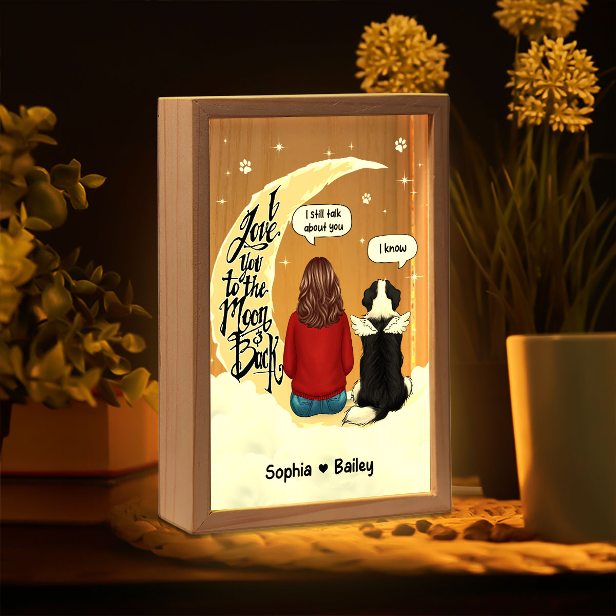 Pet Memorial Personalized Frame Light Box