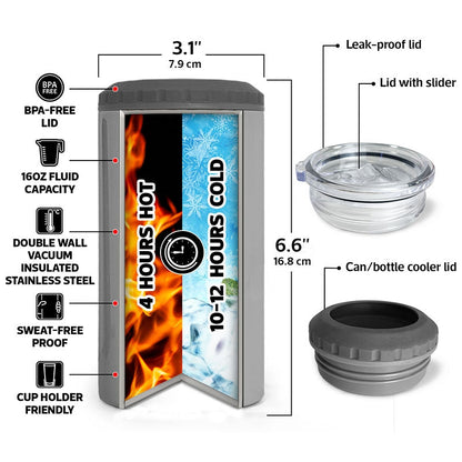 From The Reasons You Drinks Naughty Kids Personalized 4 In 1 Can Cooler