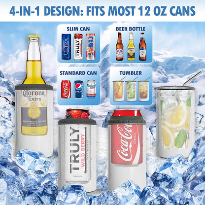 From The Reasons You Drinks Naughty Kids Personalized 4 In 1 Can Cooler