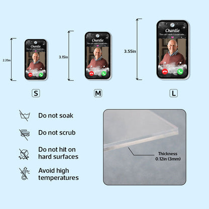 The Call I Wish Memorial Sympathy Gift Remembrance Keepsake Upload Your Photo Personalized Acrylic Keychain