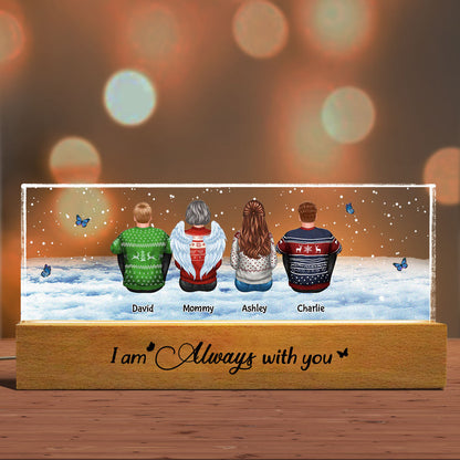 Always With You Memorial Butterfly Sky Personalized LED Night Light, Sympathy Gift For Loved Ones