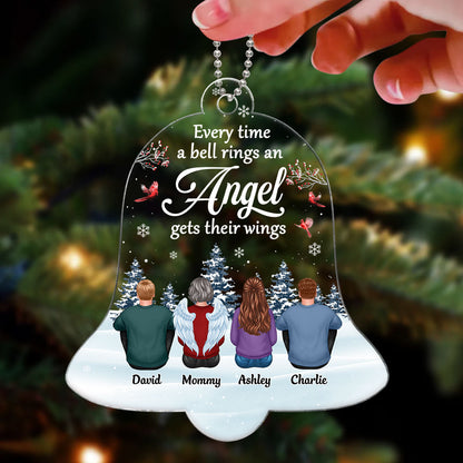 Every Time A Bell Rings Family Memorial Personalized Acrylic Ornament