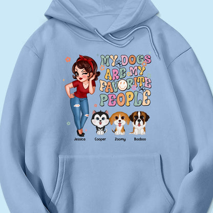 Dogs Are My Favorite People Vintage Style Personalized Shirt