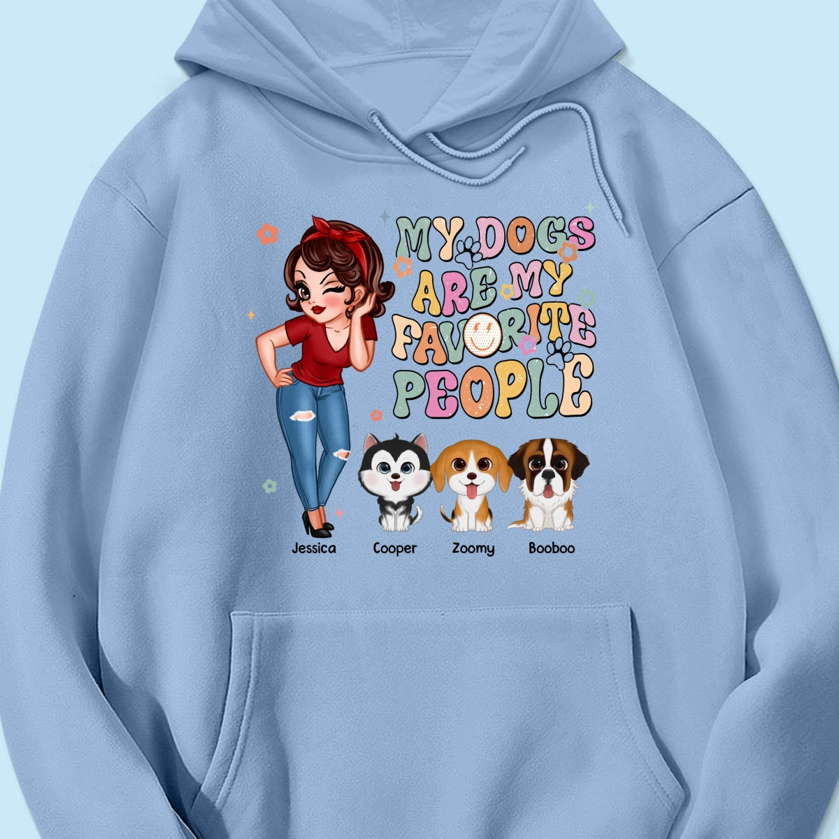 Dogs Are My Favorite People Vintage Style Personalized Shirt