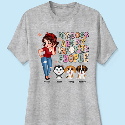 Dogs Are My Favorite People Vintage Style Personalized Shirt