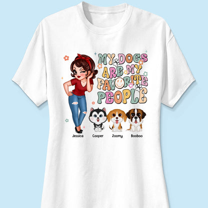 Dogs Are My Favorite People Vintage Style Personalized Shirt