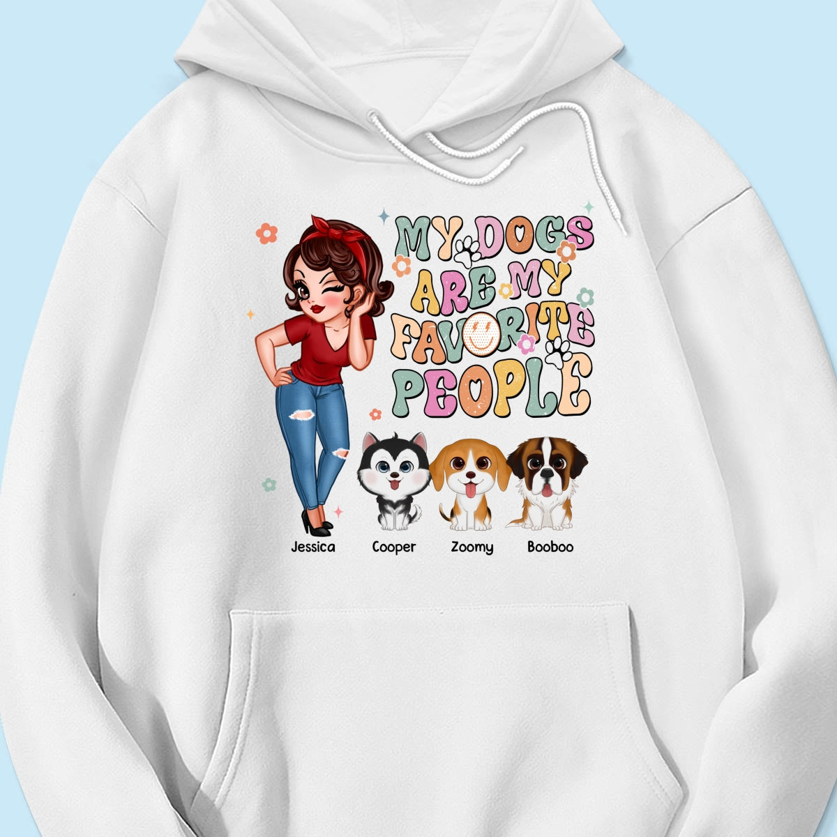 Dogs Are My Favorite People Vintage Style Personalized Shirt
