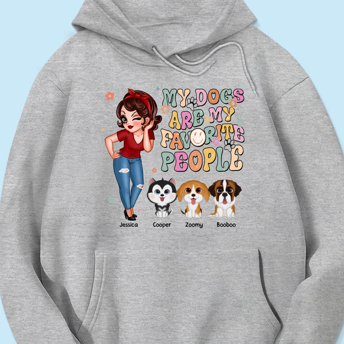 Dogs Are My Favorite People Vintage Style Personalized Shirt