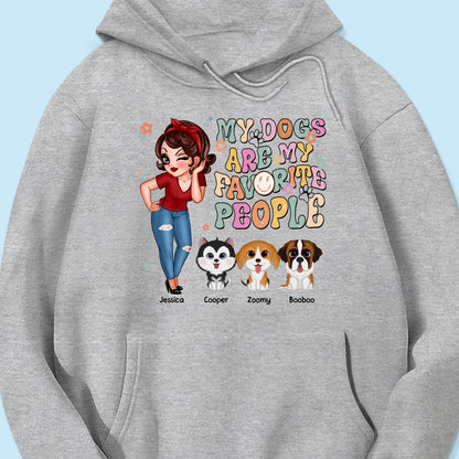 Dogs Are My Favorite People Vintage Style Personalized Shirt