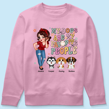 Dogs Are My Favorite People Vintage Style Personalized Shirt