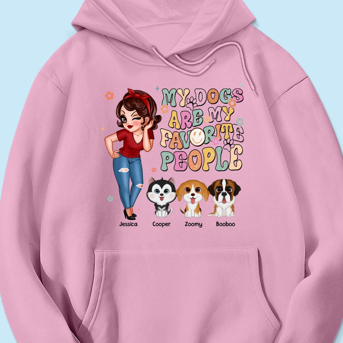 Dogs Are My Favorite People Vintage Style Personalized Shirt