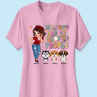 Dogs Are My Favorite People Vintage Style Personalized Shirt