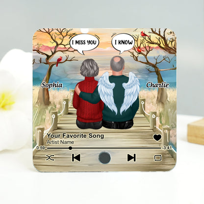 Family Together Conversation Memorial Personalized Music Fridge Magnet, Heartwarming Sympathy Gift, Remembrance Gift