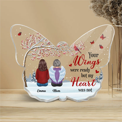 Berry Tree Your Wings Were Ready Memorial Remembrance Gift Personalized Butterfly Acrylic Plaque